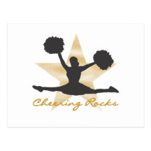 Gold Cheering Rocks T-shirts and Gifts Post Cards