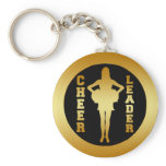 GOLD CHEERLEADER KEYCHAINS