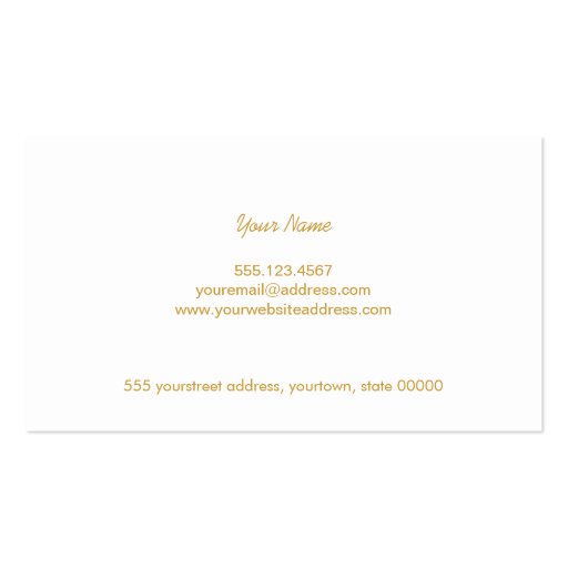 Gold Chevron Pattern and Turquoise Blue Business Cards (back side)