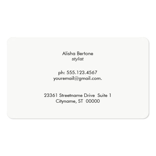 Gold Chevron Pattern Salon & Spa Business Card Templates (back side)