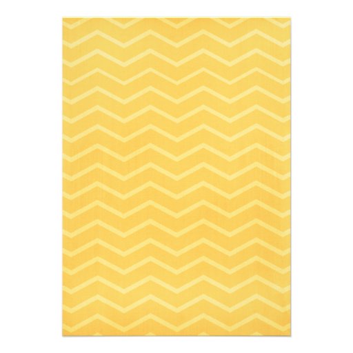 Gold Chevron Stripes Wedding Invitations