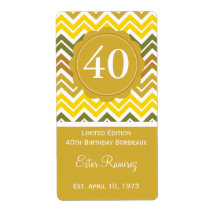 Gold Chevron Wine Label (375 ml)