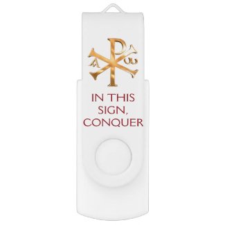 Gold Chi Rho Sign USB Flash Drive