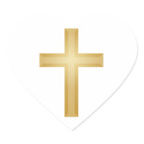 Gold Christian Cross Stickers