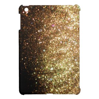Gold Christmas Glitter Print Sparkle iPad Mini Case For The iPad Mini