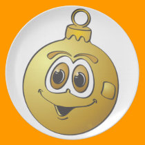 Gold Christmas Ornament Cartoon.png plates