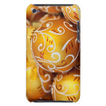 Gold Christmas Tree Balls iPod Touch Case