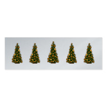 Gold Christmas Tree Slim Gift Tag business cards