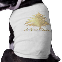 Gold Christmas Tree with Stars pet clothing