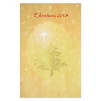Gold Christmas Tree with Stars stationery