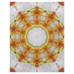 Gold Chrysanthemum Kaleidoscope Art 4 Letterhead Template