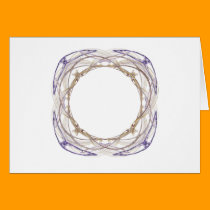 Gold Circle Fractal Art Surrounded with Blue cards