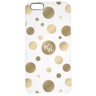 Gold Circles Seamless pattern Uncommon Clearly™ Deflector iPhone 6 Plus Case