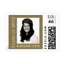 Gold Class of 2012 Graduate Photo Postage