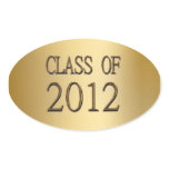 Gold Class Of 2012 Graduation Seal Stickers