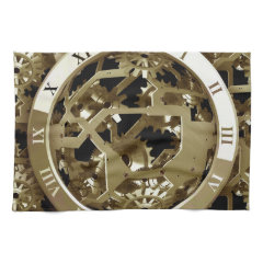 Gold Clocks and Gears Steampunk Mechanical Gifts Towel