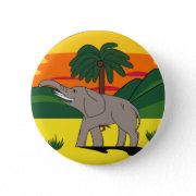 Gold Coast Elephant and Palm Tree button