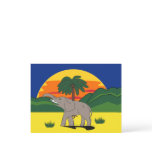Gold Coast Elephant and Palm Tree Postcard