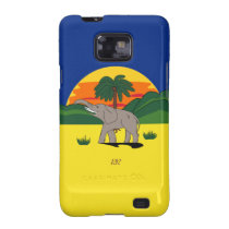 Gold Coast Elephant and Palm Tree Samsung Galaxy Samsung Galaxy  Cases at Zazzle