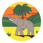 Gold Coast Elephant and Palm Tree Sticker