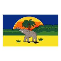 Gold Coast Elephant & Palm Tree Gift Tag Bookmark Business Cards