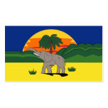 Gold Coast Elephant & Palm Tree Gift Tag Bookmark Business Cards
