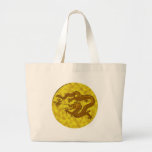 Gold Coin Dragon Canvas Bag