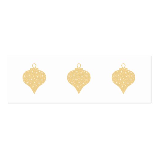 Gold Color Christmas Bauble Design. Business Card Template (front side)