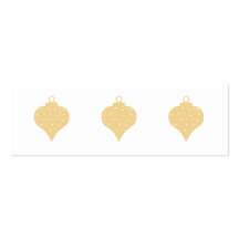 Gold Color Christmas Bauble Design. Business Card Template
