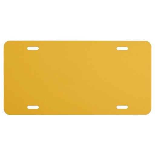 “Gold Color” License Plate Zazzle