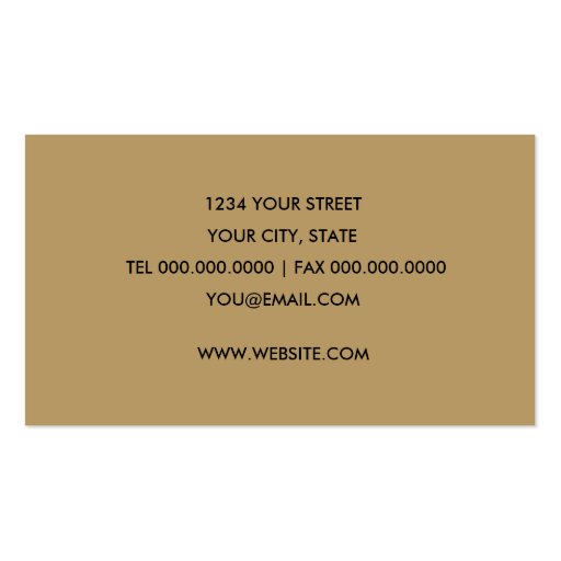 Gold Contemporary  Business Card (back side)