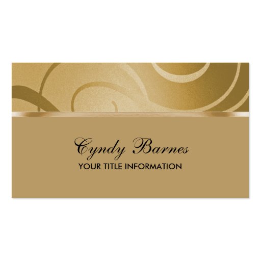 Gold Contemporary  Business Card (front side)