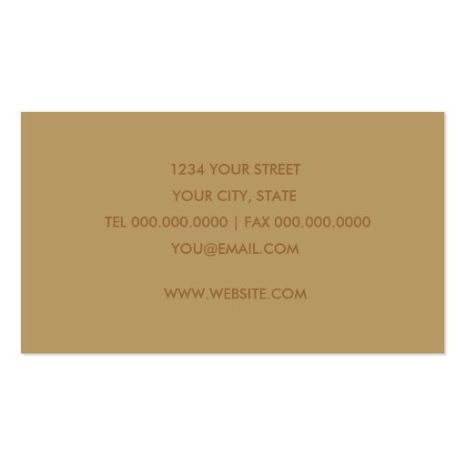 Gold Contemporary  Business Card (back side)