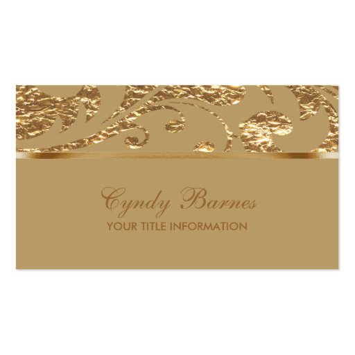Gold Contemporary  Business Card (front side)