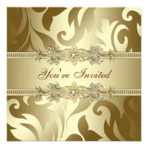 Gold Corporate Christmas Party Invitations