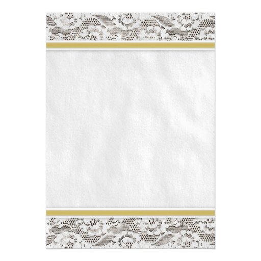 Gold Country Lace Bridal Shower Invitations