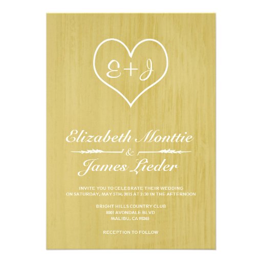 Gold Country Wedding Invitations