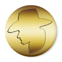 GOLD COWBOY HEAD magnets by dgpaulart GOLD COWBOY HEAD magnets