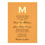 Gold Cream Black Monogram Wedding R434 Custom Invitation at Zazzle