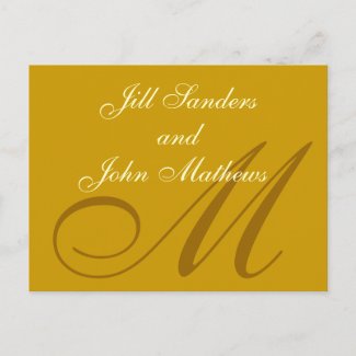 Gold Cream Save the Date Announcements Postcards postcard