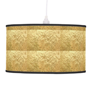 GOLD CRISS CROS PATTERN PENDANT LAMP