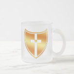 Gold Cross and Heart Shield Mug