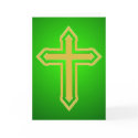 Gold Cross Green backgound cards by AuntBetsy Gold Cross Green backgound cards
