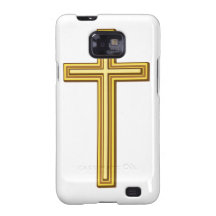 Gold Cross on Blue Samsung Galaxy S Cover