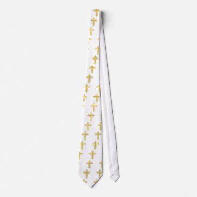 Gold Cross Tie by AuntBetsy
