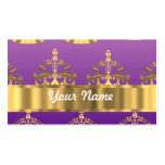 Gold crown pattern business cards