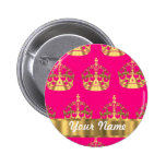 Gold crowns on hot pink