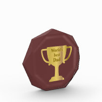 Gold Cup World's Best Dad Acrylic Award