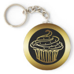 GOLD CUPCAKE KEYCHAIN