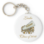 Gold Custom Cheerleader KeyChain